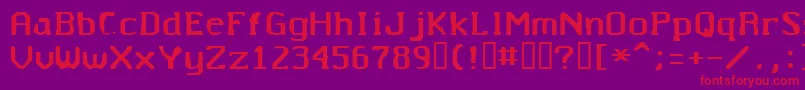 Untitted Font – Red Fonts on Purple Background