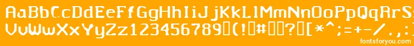 Untitted Font – White Fonts on Orange Background