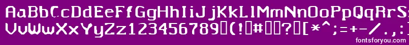 フォントUntitted – 紫の背景に白い文字