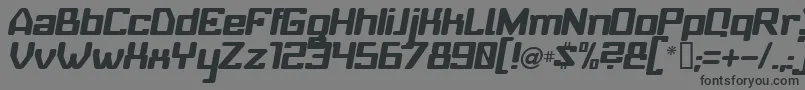 BabyUniverseItalic Font – Black Fonts on Gray Background