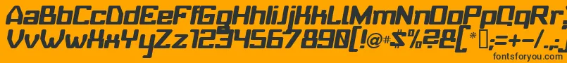 BabyUniverseItalic Font – Black Fonts on Orange Background