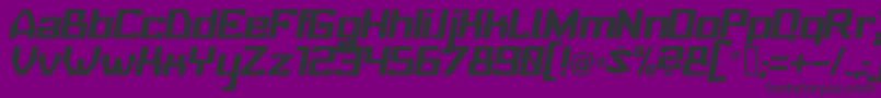 BabyUniverseItalic Font – Black Fonts on Purple Background