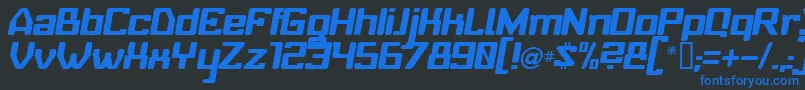BabyUniverseItalic Font – Blue Fonts on Black Background