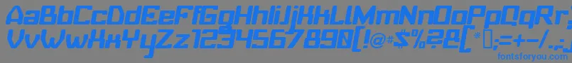 BabyUniverseItalic Font – Blue Fonts on Gray Background