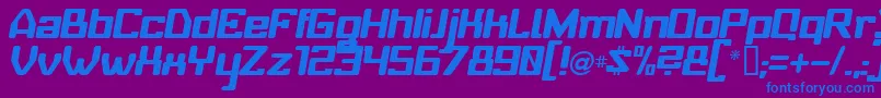 BabyUniverseItalic Font – Blue Fonts on Purple Background