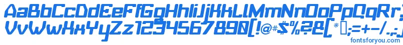 BabyUniverseItalic Font – Blue Fonts on White Background