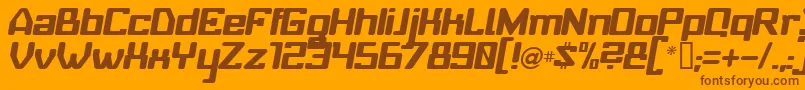 BabyUniverseItalic Font – Brown Fonts on Orange Background