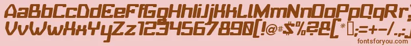 BabyUniverseItalic Font – Brown Fonts on Pink Background