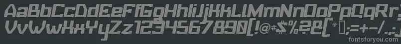 BabyUniverseItalic Font – Gray Fonts on Black Background
