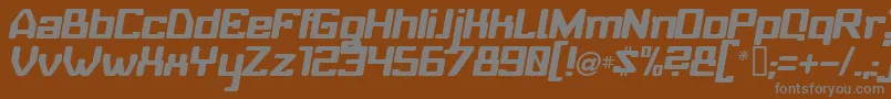 BabyUniverseItalic Font – Gray Fonts on Brown Background