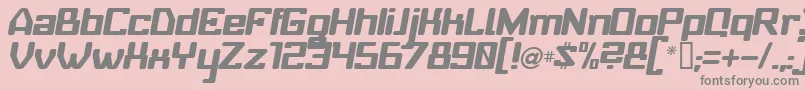 BabyUniverseItalic Font – Gray Fonts on Pink Background