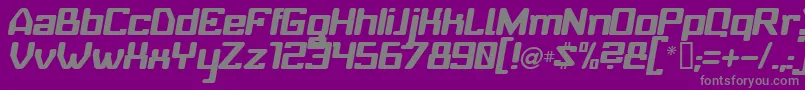 BabyUniverseItalic Font – Gray Fonts on Purple Background