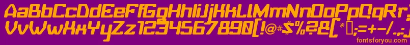 BabyUniverseItalic Font – Orange Fonts on Purple Background