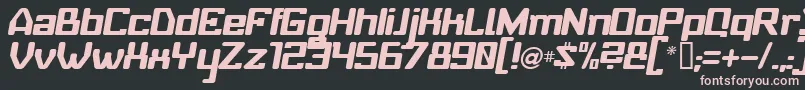 BabyUniverseItalic Font – Pink Fonts on Black Background