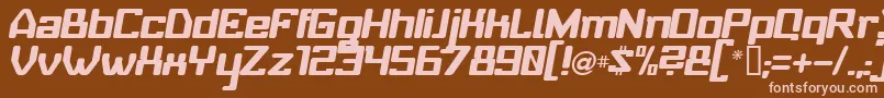 BabyUniverseItalic Font – Pink Fonts on Brown Background