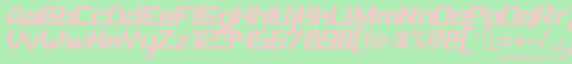 BabyUniverseItalic Font – Pink Fonts on Green Background