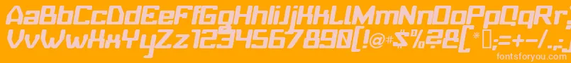 BabyUniverseItalic Font – Pink Fonts on Orange Background