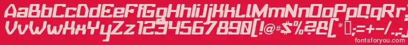 BabyUniverseItalic Font – Pink Fonts on Red Background