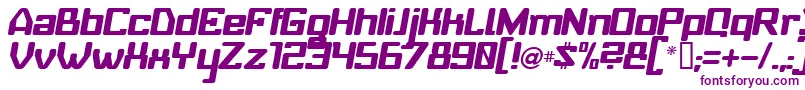 BabyUniverseItalic Font – Purple Fonts on White Background