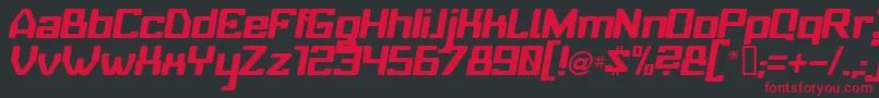 BabyUniverseItalic Font – Red Fonts on Black Background