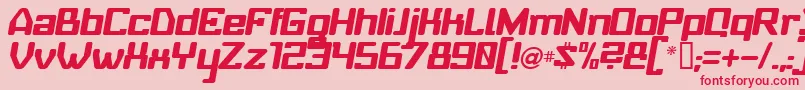 fuente BabyUniverseItalic – Fuentes Rojas Sobre Fondo Rosa
