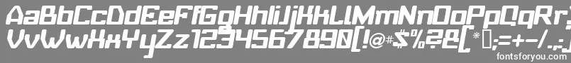 BabyUniverseItalic Font – White Fonts on Gray Background