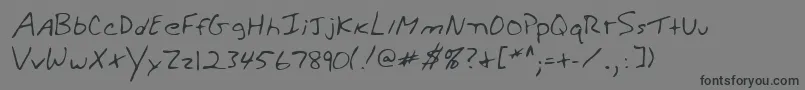 WeldonshandRegular Font – Black Fonts on Gray Background