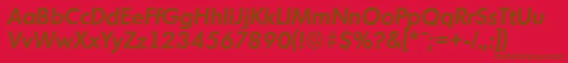 MontrealserialBolditalic Font – Brown Fonts on Red Background