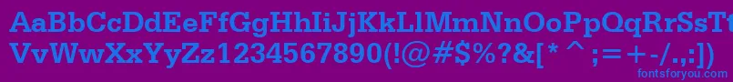 SerifaBoldBt Font – Blue Fonts on Purple Background