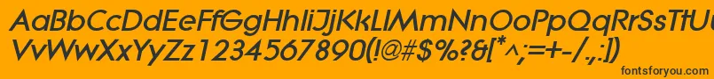 LitheextraboldItalic Font – Black Fonts on Orange Background