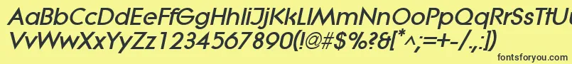 LitheextraboldItalic Font – Black Fonts on Yellow Background