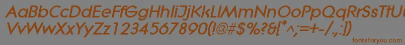 Шрифт LitheextraboldItalic – коричневые шрифты на сером фоне