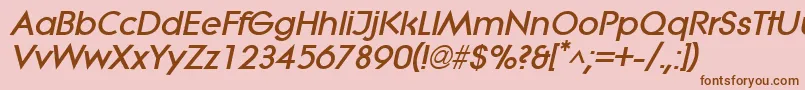 LitheextraboldItalic Font – Brown Fonts on Pink Background