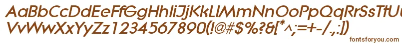 LitheextraboldItalic Font – Brown Fonts on White Background