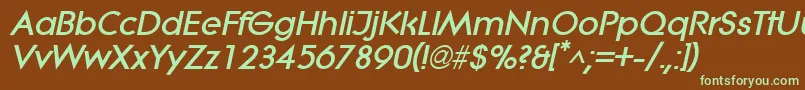 LitheextraboldItalic Font – Green Fonts on Brown Background