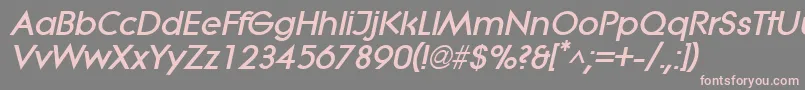 LitheextraboldItalic Font – Pink Fonts on Gray Background