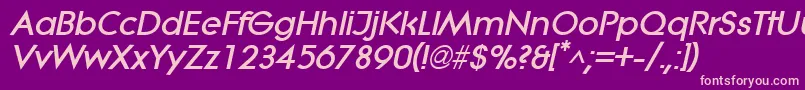 LitheextraboldItalic Font – Pink Fonts on Purple Background