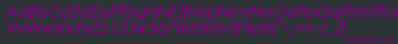 LitheextraboldItalic Font – Purple Fonts on Black Background