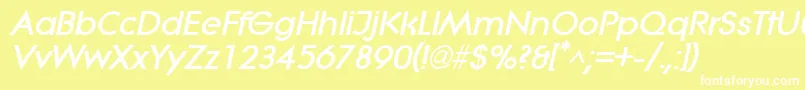 LitheextraboldItalic Font – White Fonts on Yellow Background