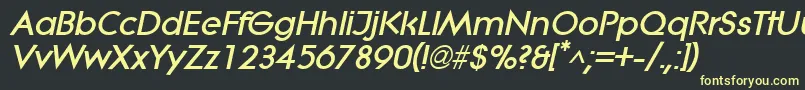 LitheextraboldItalic Font – Yellow Fonts on Black Background