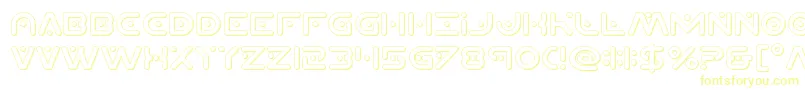 Planetxcompact3D Font – Yellow Fonts on White Background