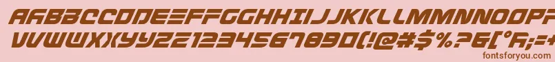 Шрифт Defconzerosuperital – коричневые шрифты на розовом фоне