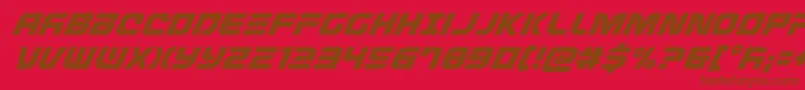 En savoir plus sur la police Defconzerosuperital Police Defconzerosuperital – polices brunes sur fond rouge