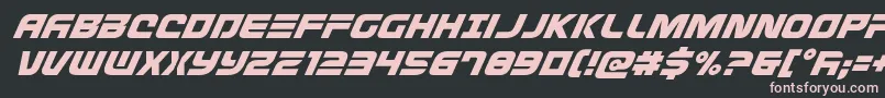Defconzerosuperital-Schriftart – Rosa Schriften auf schwarzem Hintergrund