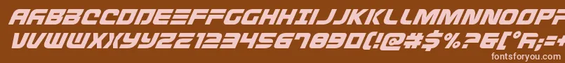 Defconzerosuperital Font – Pink Fonts on Brown Background