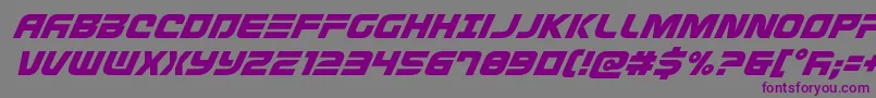 Defconzerosuperital Font – Purple Fonts on Gray Background