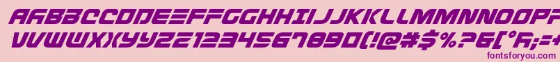 Defconzerosuperital Font – Purple Fonts on Pink Background