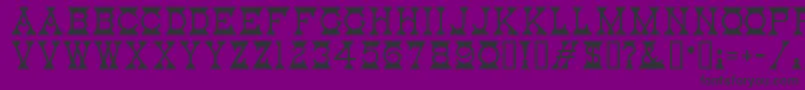 Czcionka MantelMf – czarne czcionki na fioletowym tle