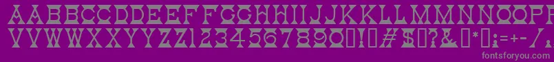 MantelMf Font – Gray Fonts on Purple Background