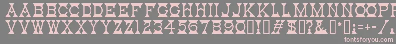 MantelMf Font – Pink Fonts on Gray Background
